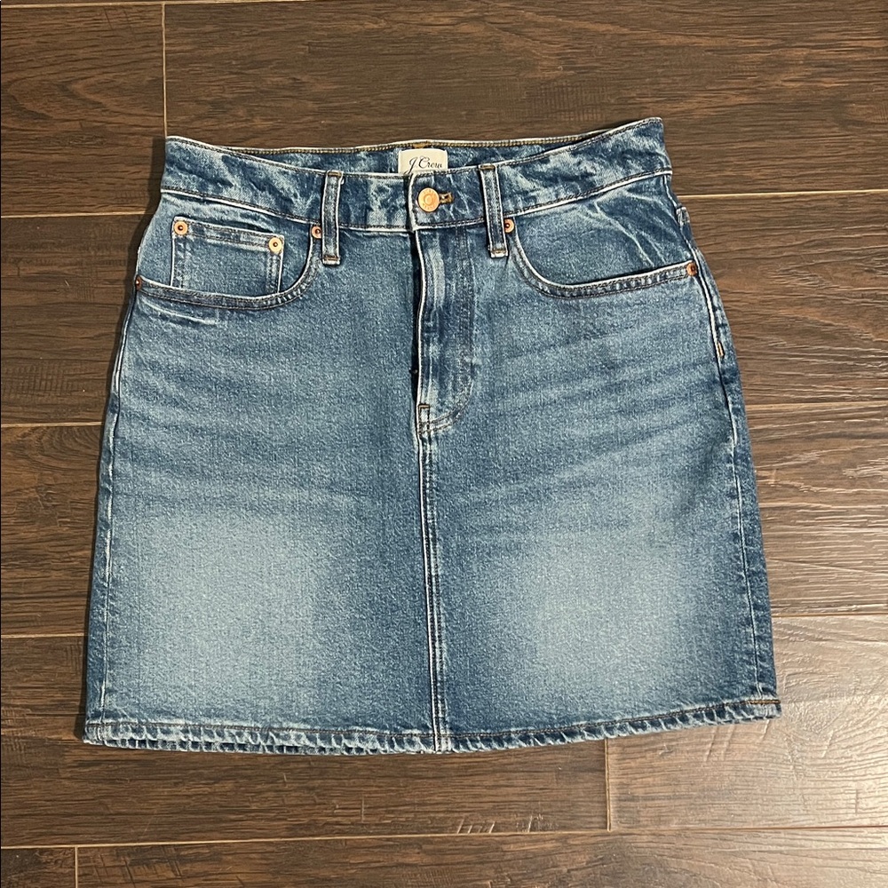 J. Crew Medium Blue Denim Mini Skirt